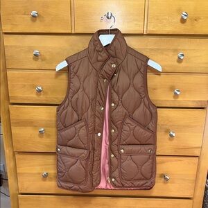 J. Crew Brown Quilted Vest